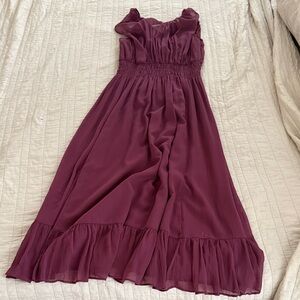 Elegant Plum Maxi Dress